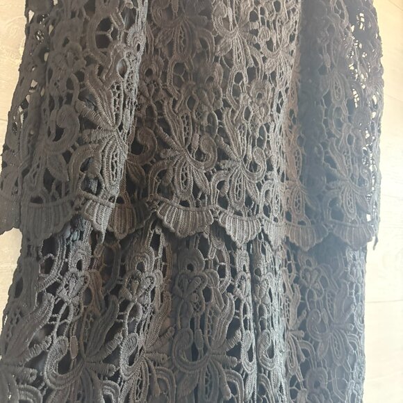 Romeo & Juliet Couture Black lace romper L - Picture 2 of 4